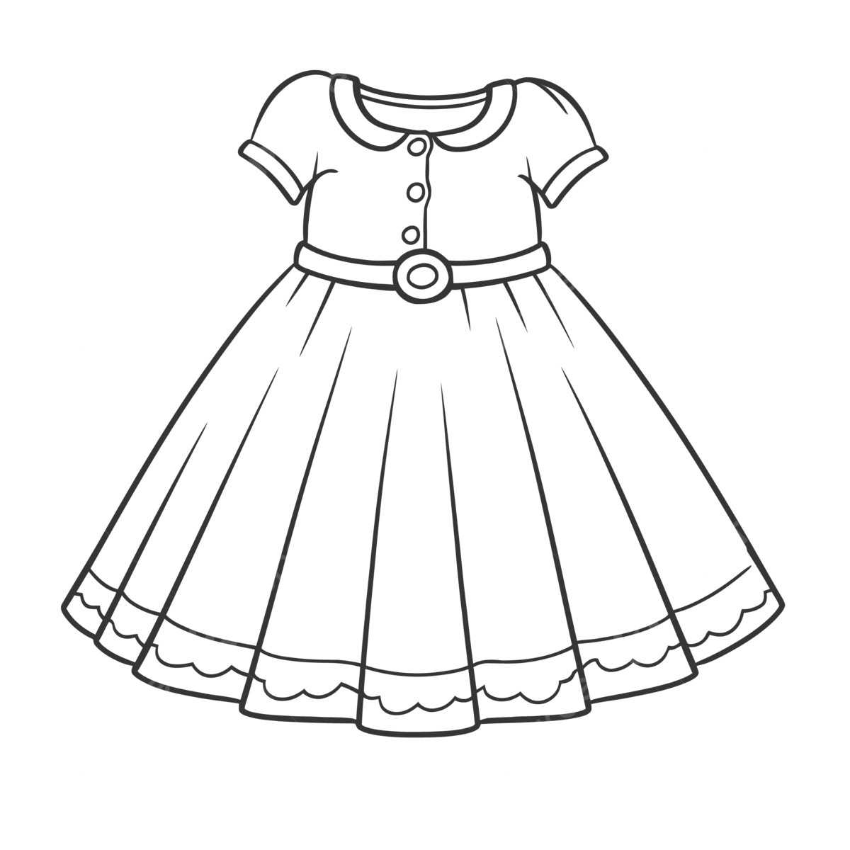 Cute dress coloring page outline sketch drawing vector dress drawing wing drawing ring drawing png and vector with transparent background for free download