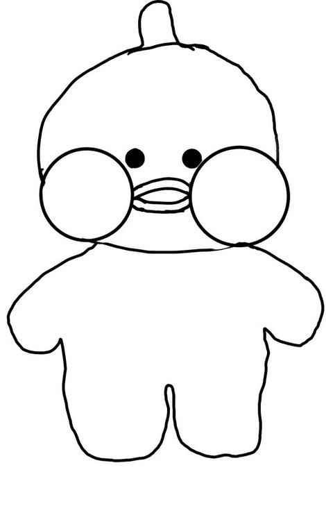 Lalafanfan duck coloring pages printable for free download
