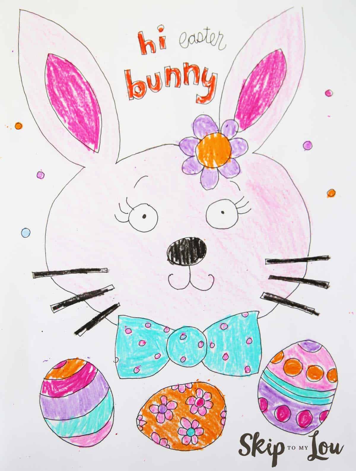 Bunny coloring page skip to my lou