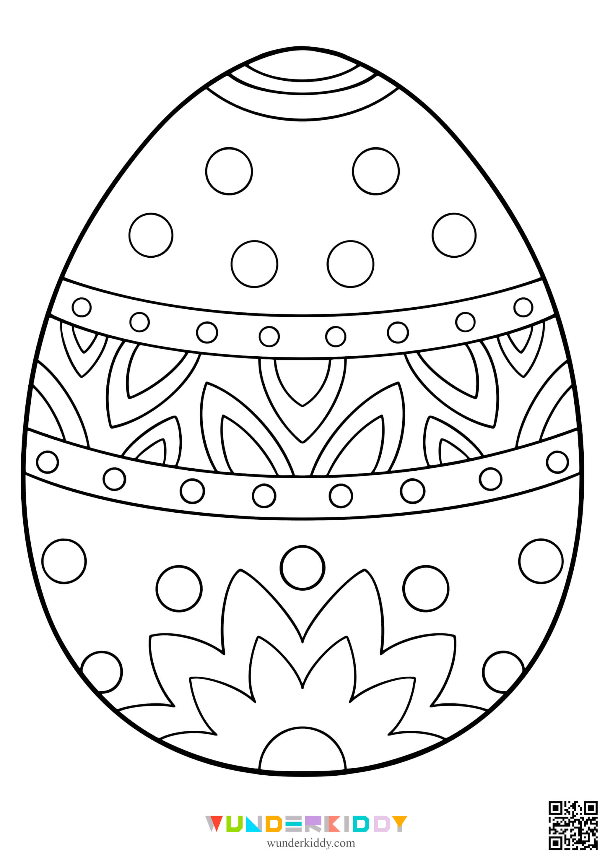 Printable easter egg template and colouring page pdf