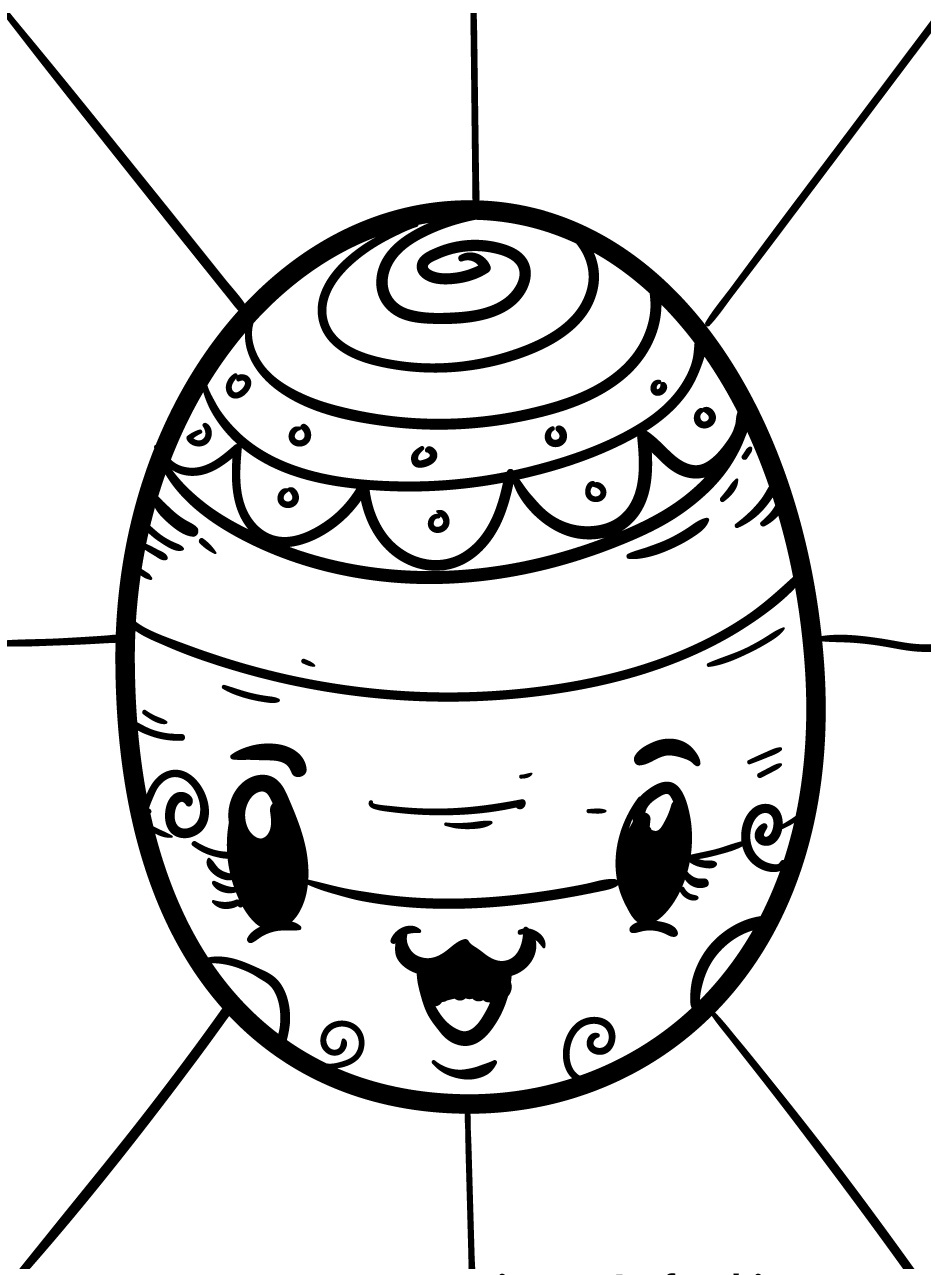 Easter egg coloring pages by coloringpageswk on