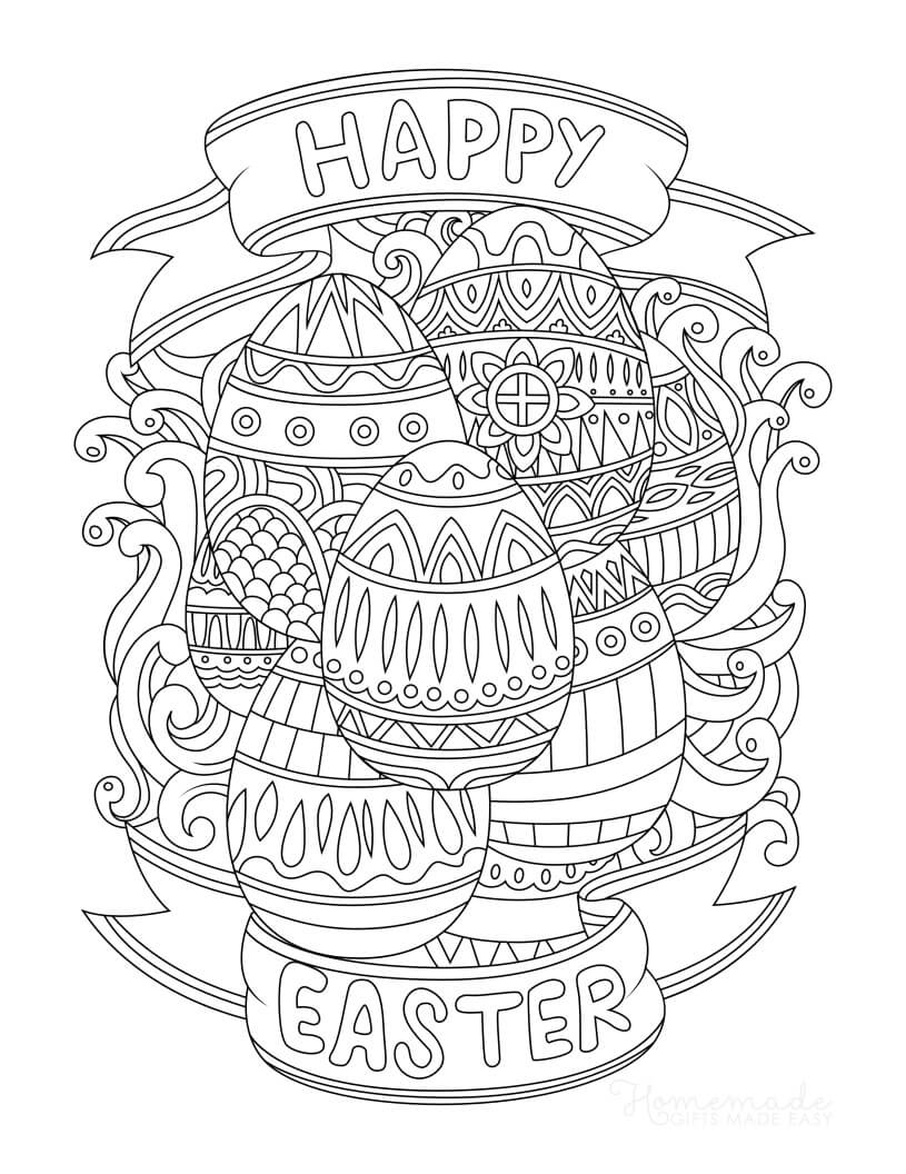 Printable adult easter coloring pages for
