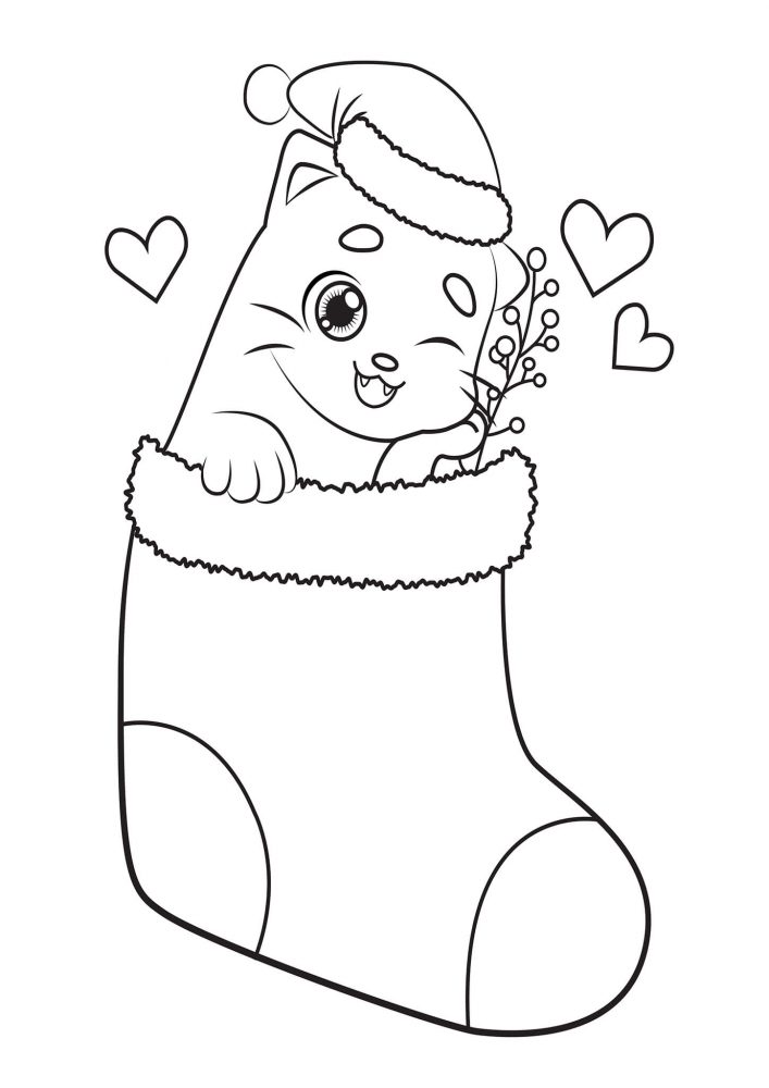 Free easy to print christmas coloring pages