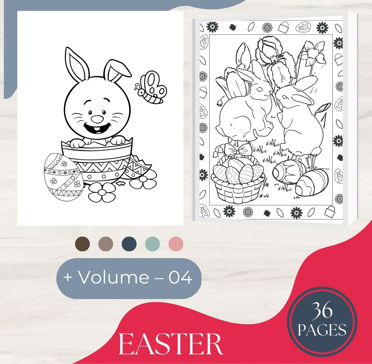 Adorable easter coloring book â cute easy large prints pdf volume â made by teachers