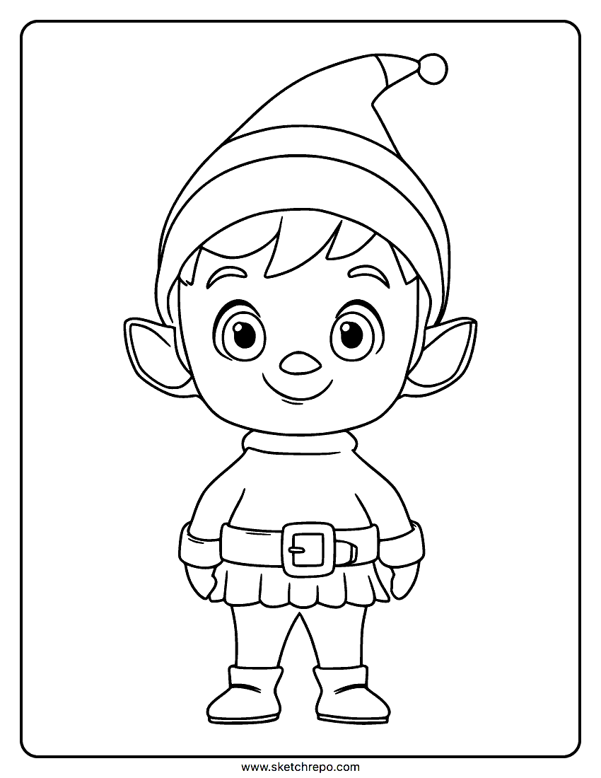 Elf coloring pages â sketch repo