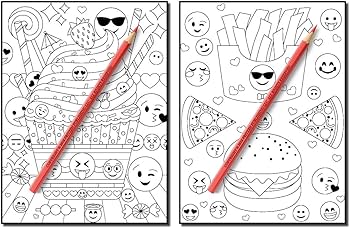 Emoji an emoji coloring book for kids with funny cute and easy coloring pages summer jade books