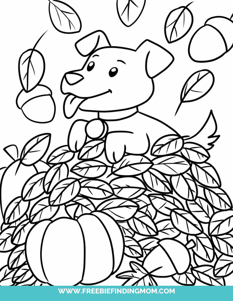 Free printable cute fall coloring pages