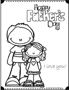 Free fathers day coloring pages