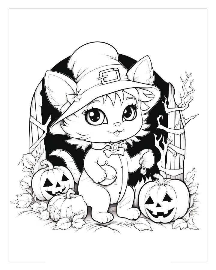 Cute halloween coloring pages by coloringpageswk on