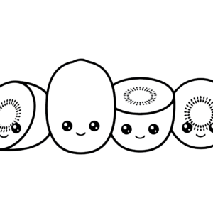 Kiwi fruit coloring pages printable for free download