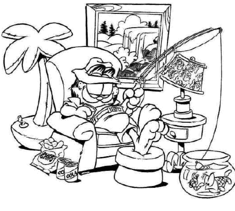 Free printable garfield coloring pages for kids