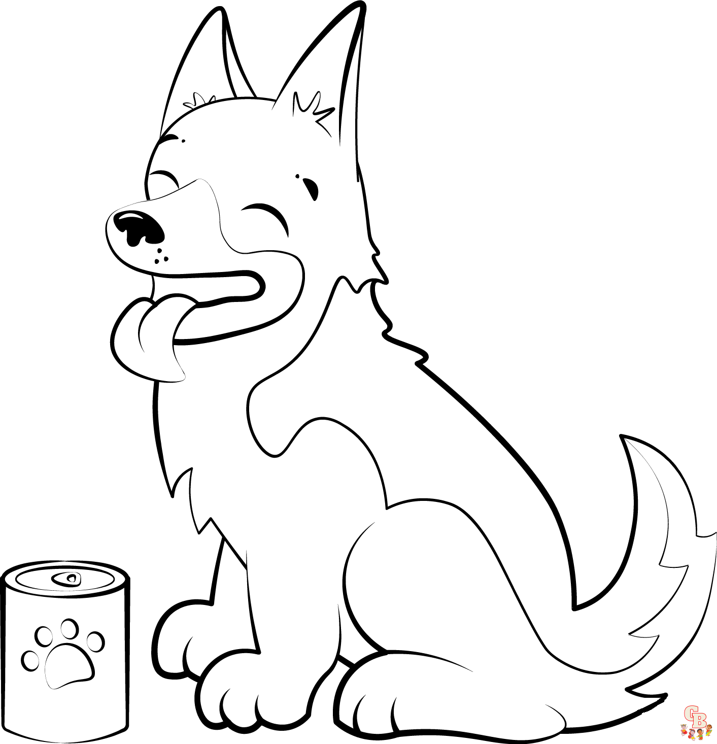 Get creative with cute german shepherd coloring pages