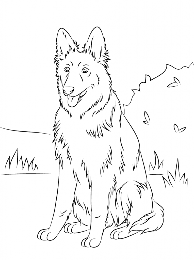 German shepherd coloring pages