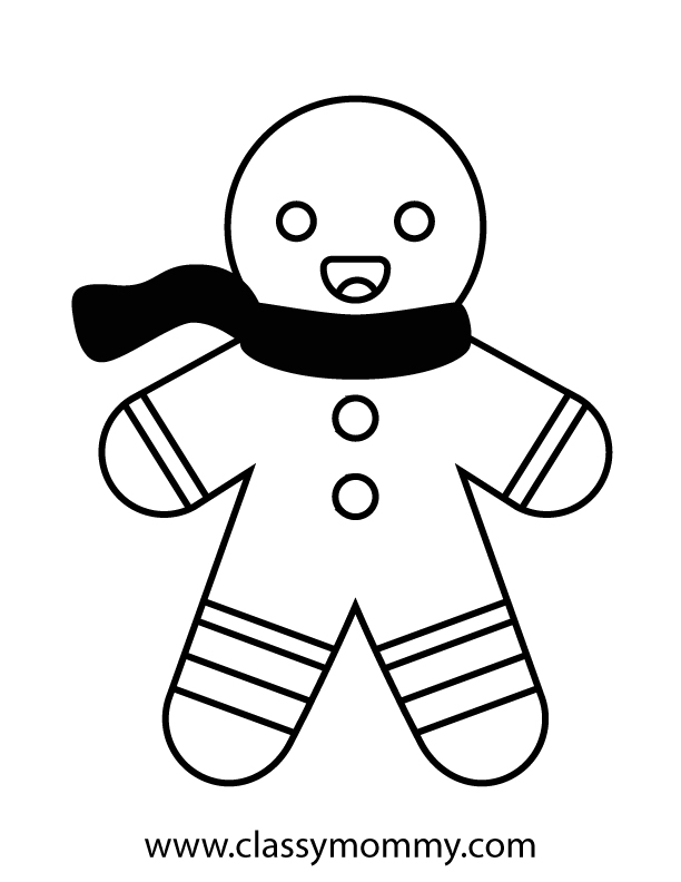 Free printable gingerbread coloring pages
