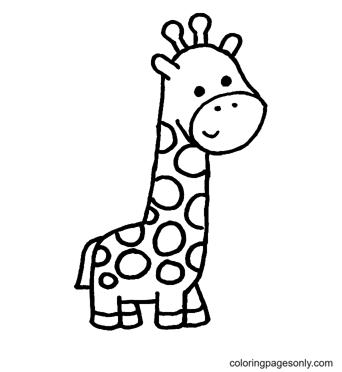 Giraffes coloring pages printable for free download