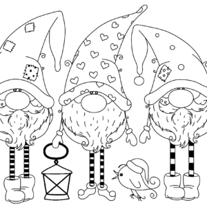 Gnome coloring pages printable for free download
