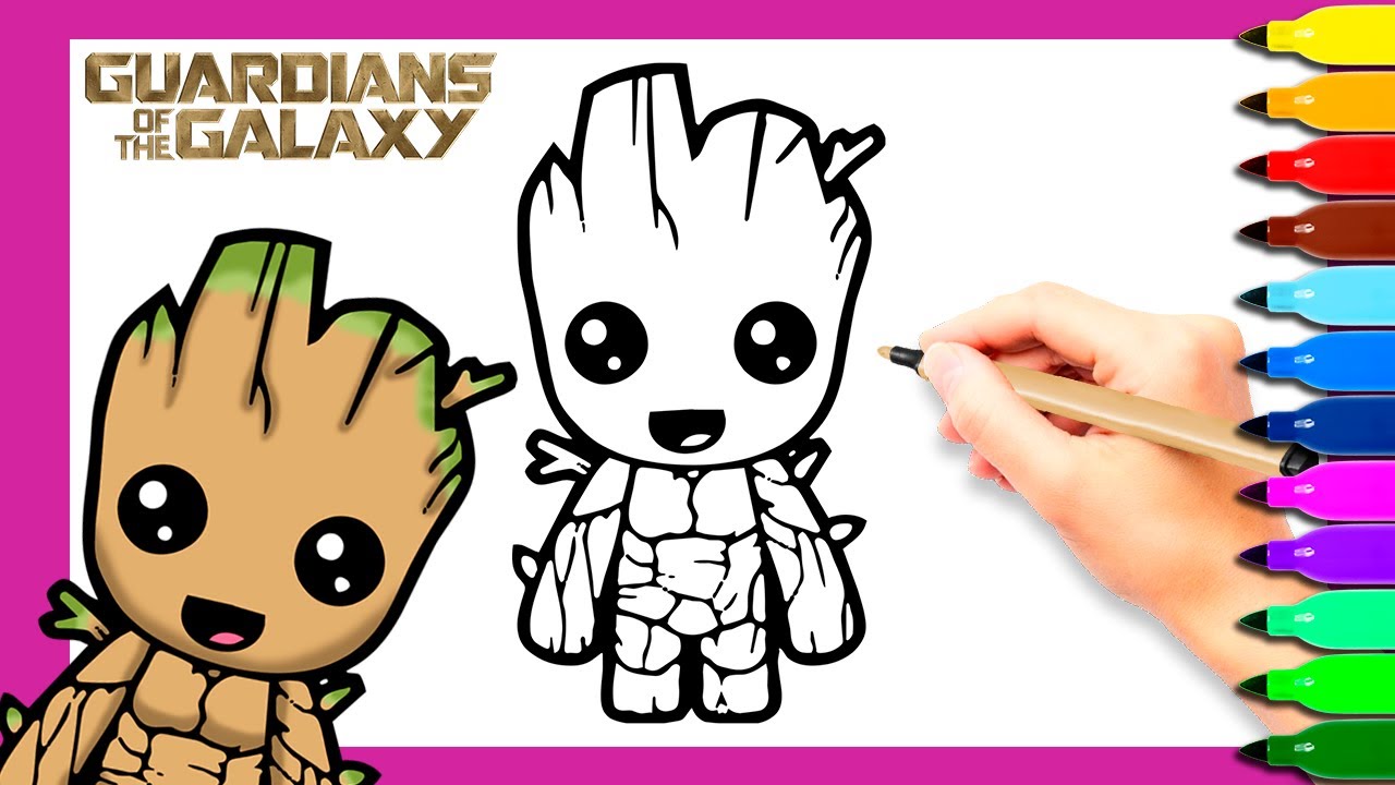 How to color baby groot speedpaint