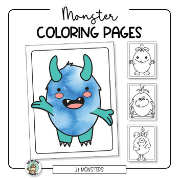 Monster coloring pages â halloween art activity â fun art center activity