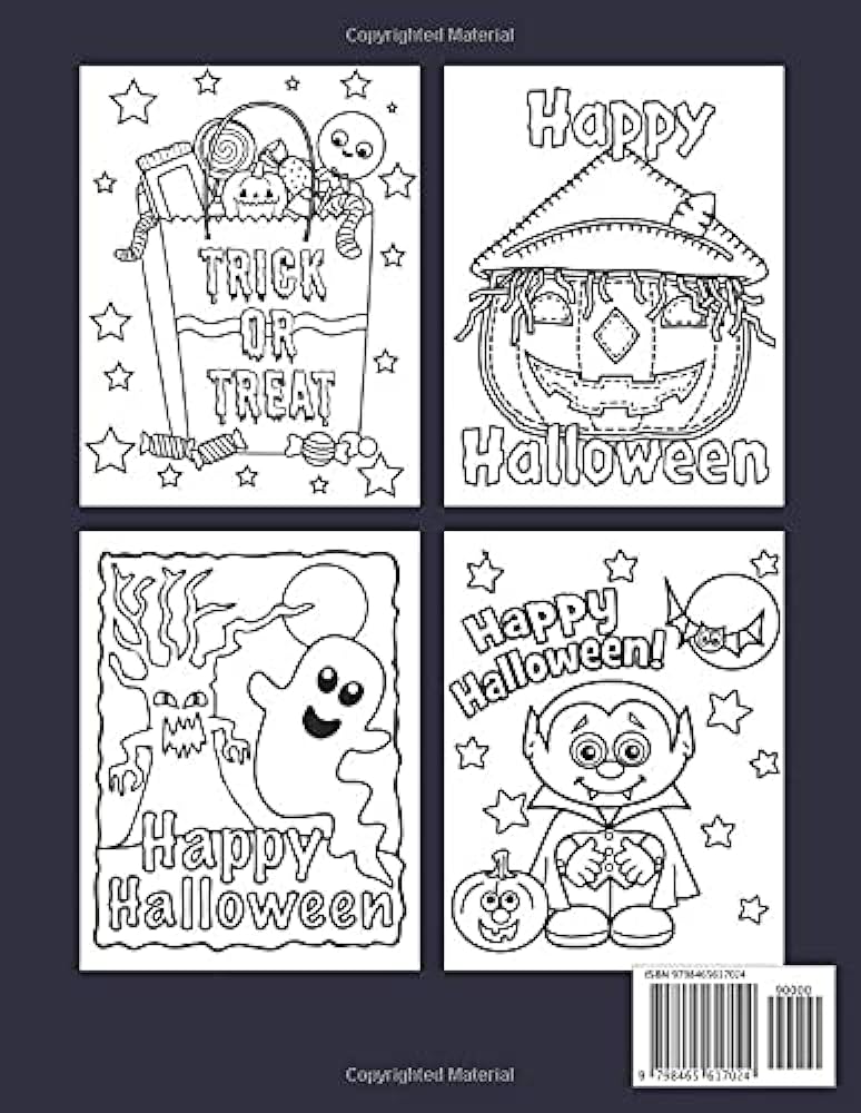 Happy halloween coloring book cute by ramsey mina b