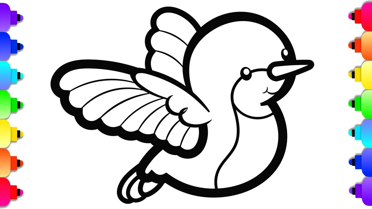 Glitter baby hummingbird coloring and drawing ððððð cute animal coloring pages