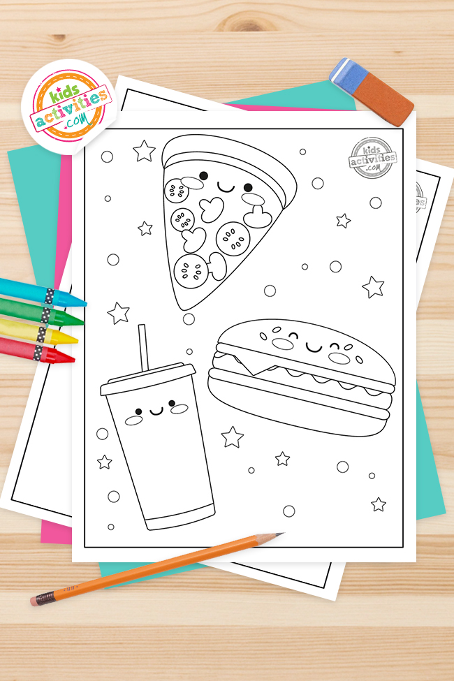Best cute food coloring pages to print color kids activities blog