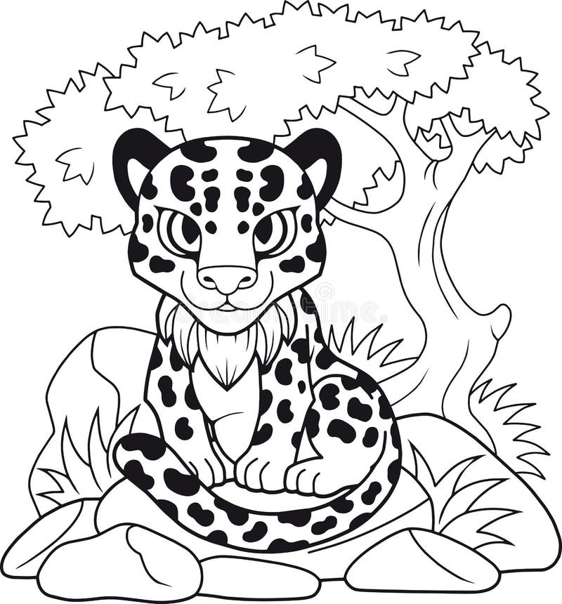 Leopard coloring stock illustrations â leopard coloring stock illustrations vectors clipart