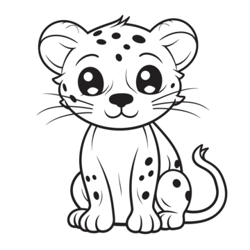 Leopard outline png transparent images free download vector files