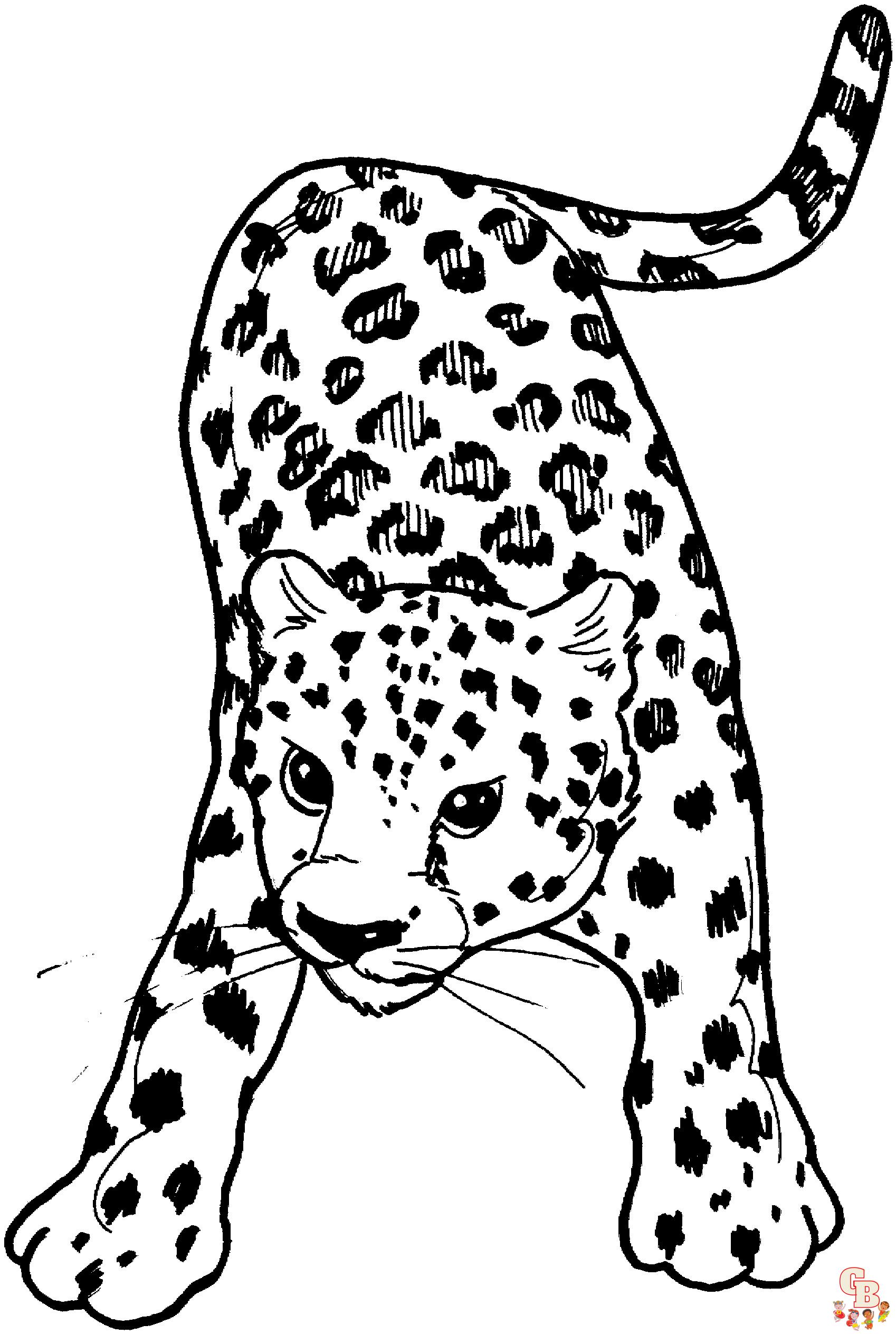 Leopard coloring pages
