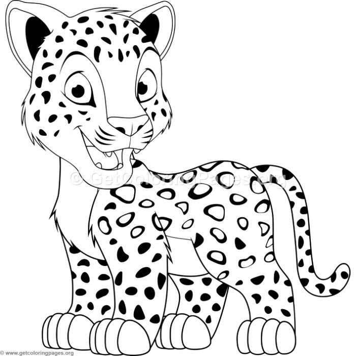 Cartoon leopard coloring pages snow leopard drawing baby leopard animal coloring pages