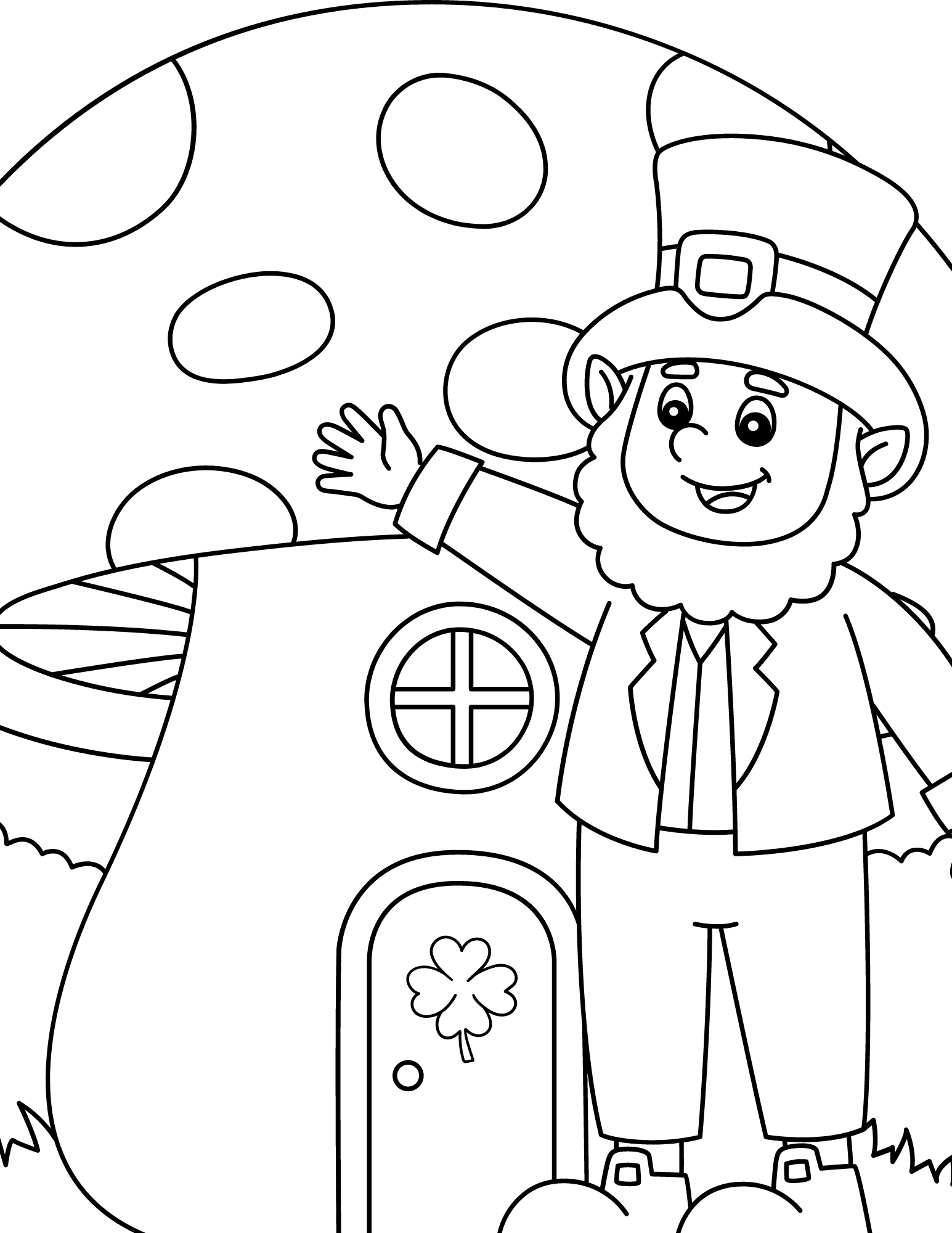 Free printable leprechaun coloring pages for kids and adults