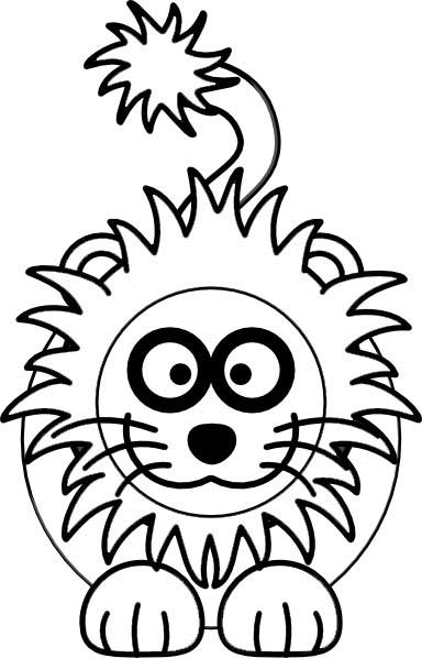 Cute lion loring page for kids