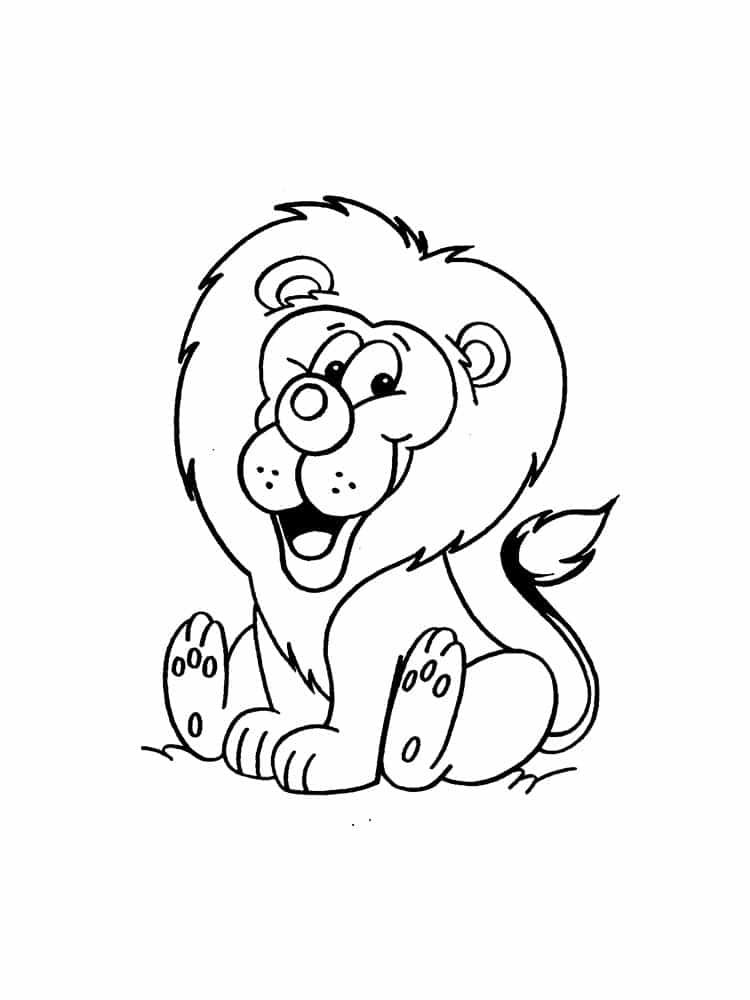 Coloring pages cute lion coloring books