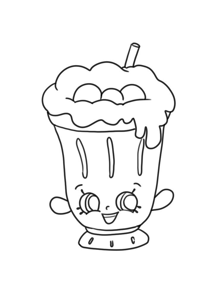 Milkshake coloring pages