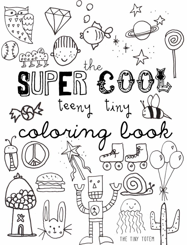 Printable mini coloring book the tiny totem blog detailed coloring pages coloring books cute coloring pages