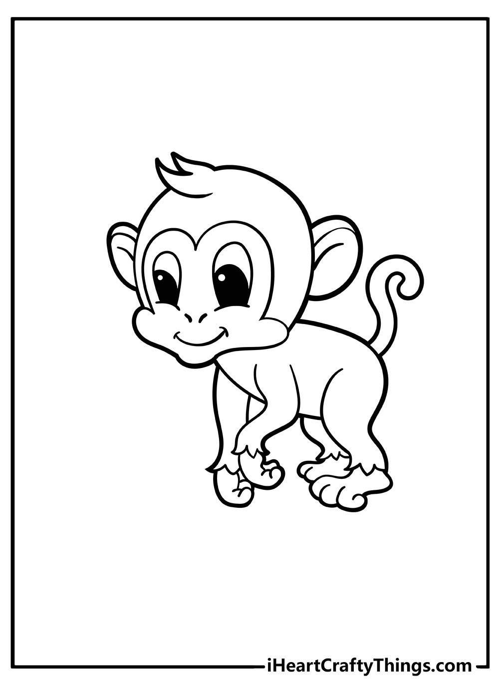 Monkey coloring pages monkey coloring pages cute baby monkey coloring pages