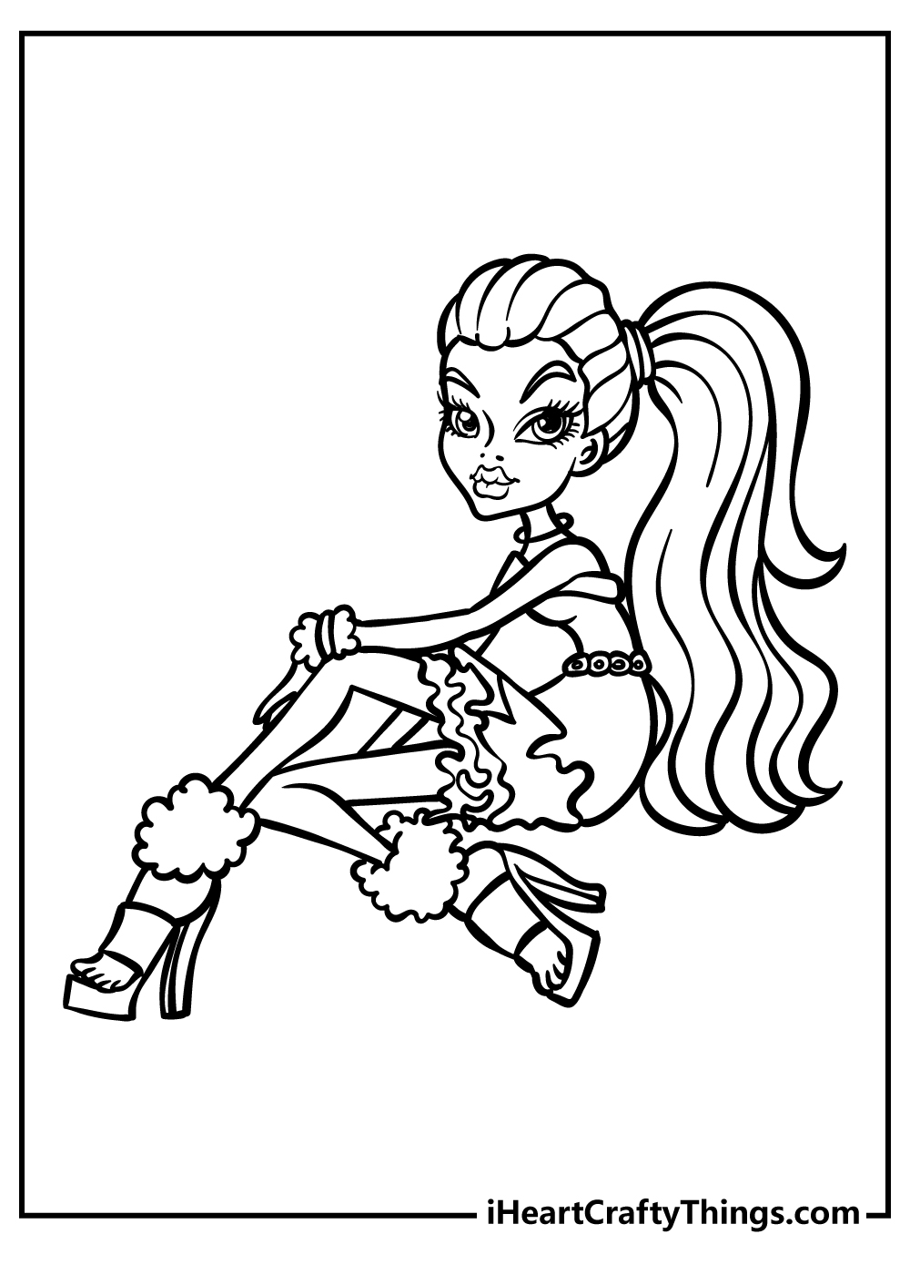 Monster high coloring pages free printables