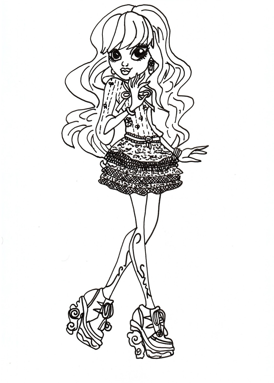 Free printable monster high coloring pages for kids