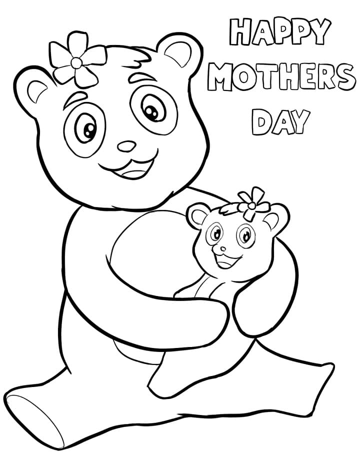 Happy mothers day coloring page