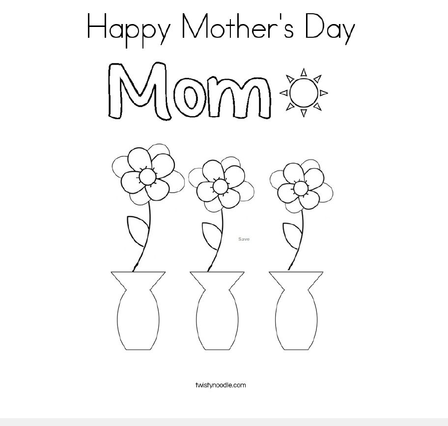 Free printable mothers day coloring pages