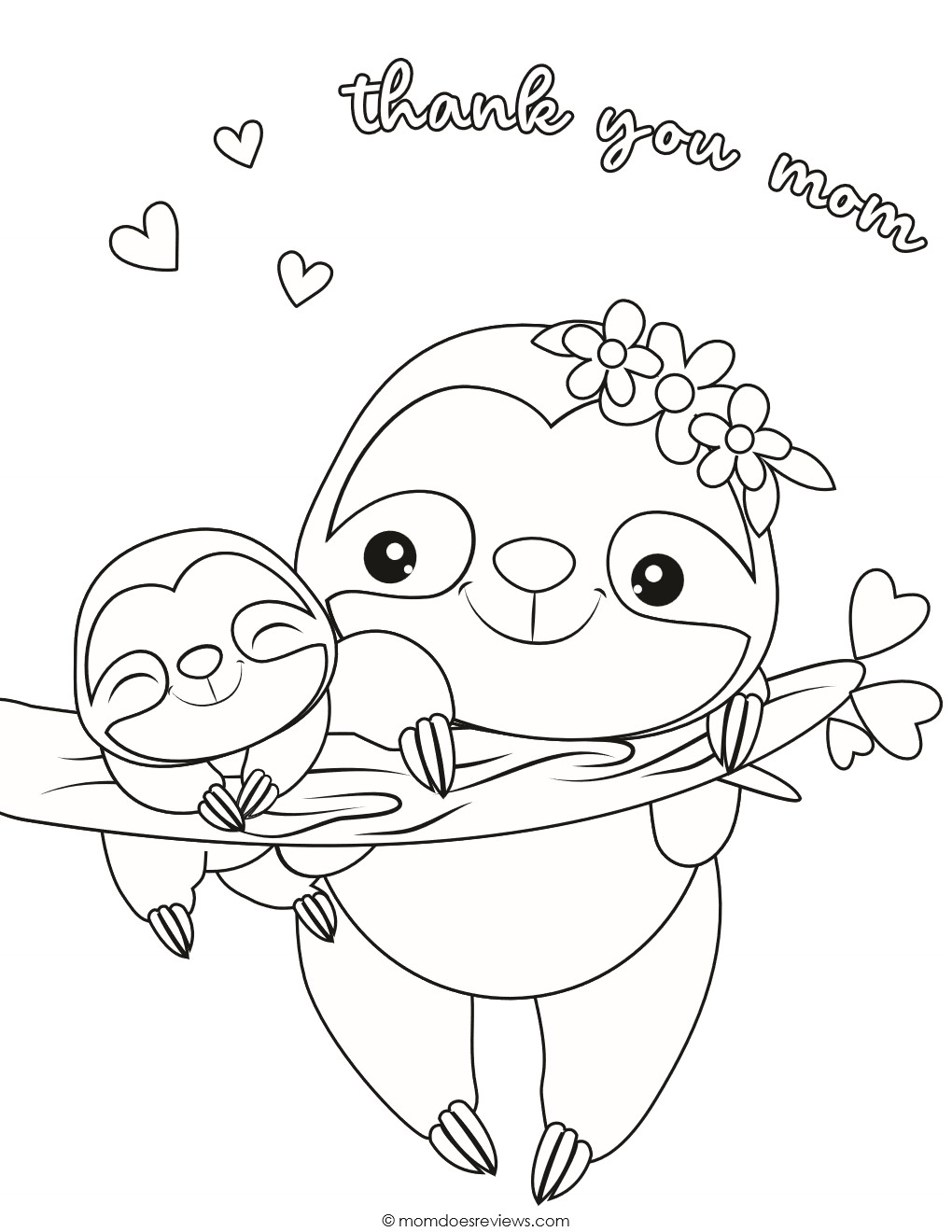 Cute mothers day coloring pages