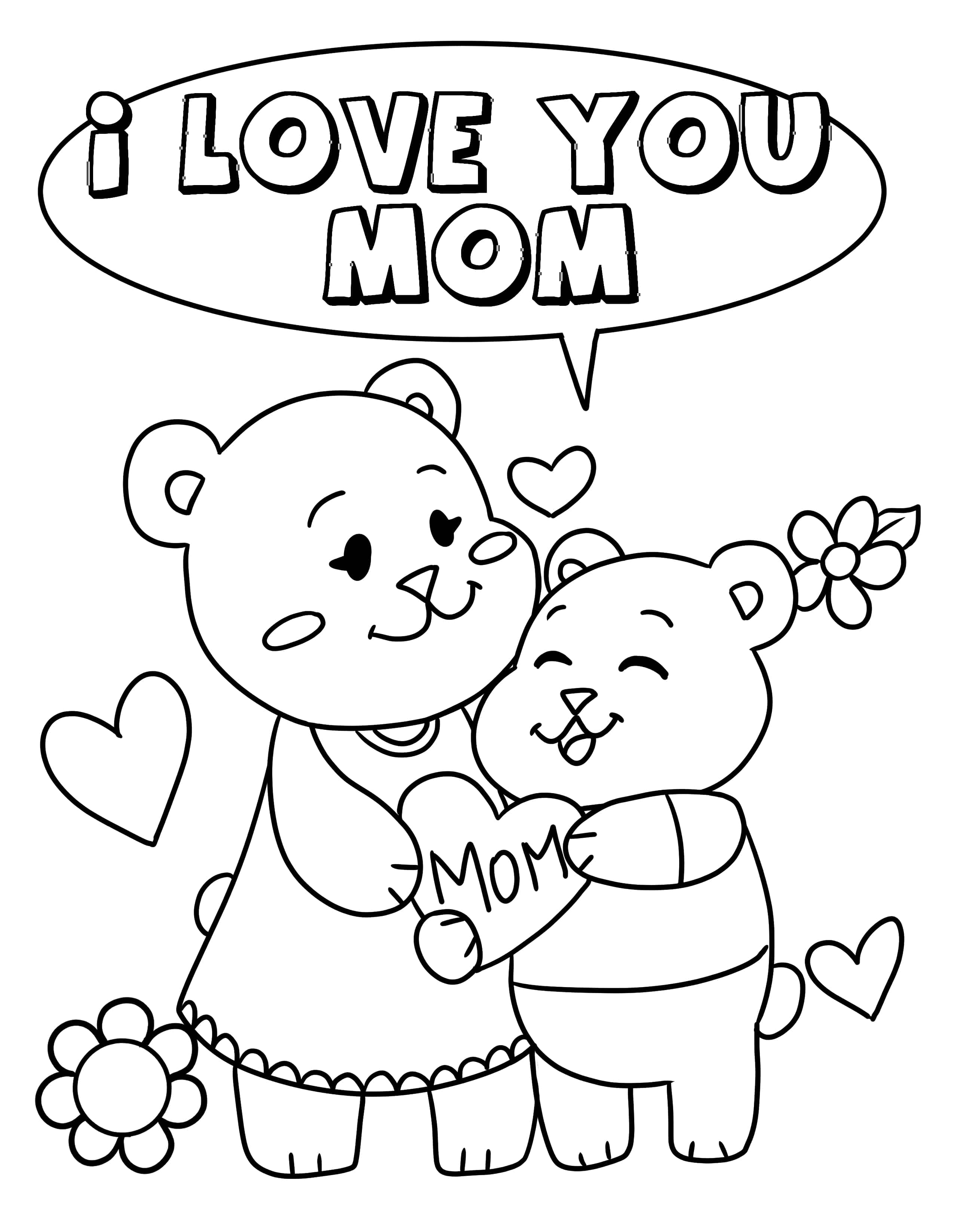 Mothers day coloring pages free printables