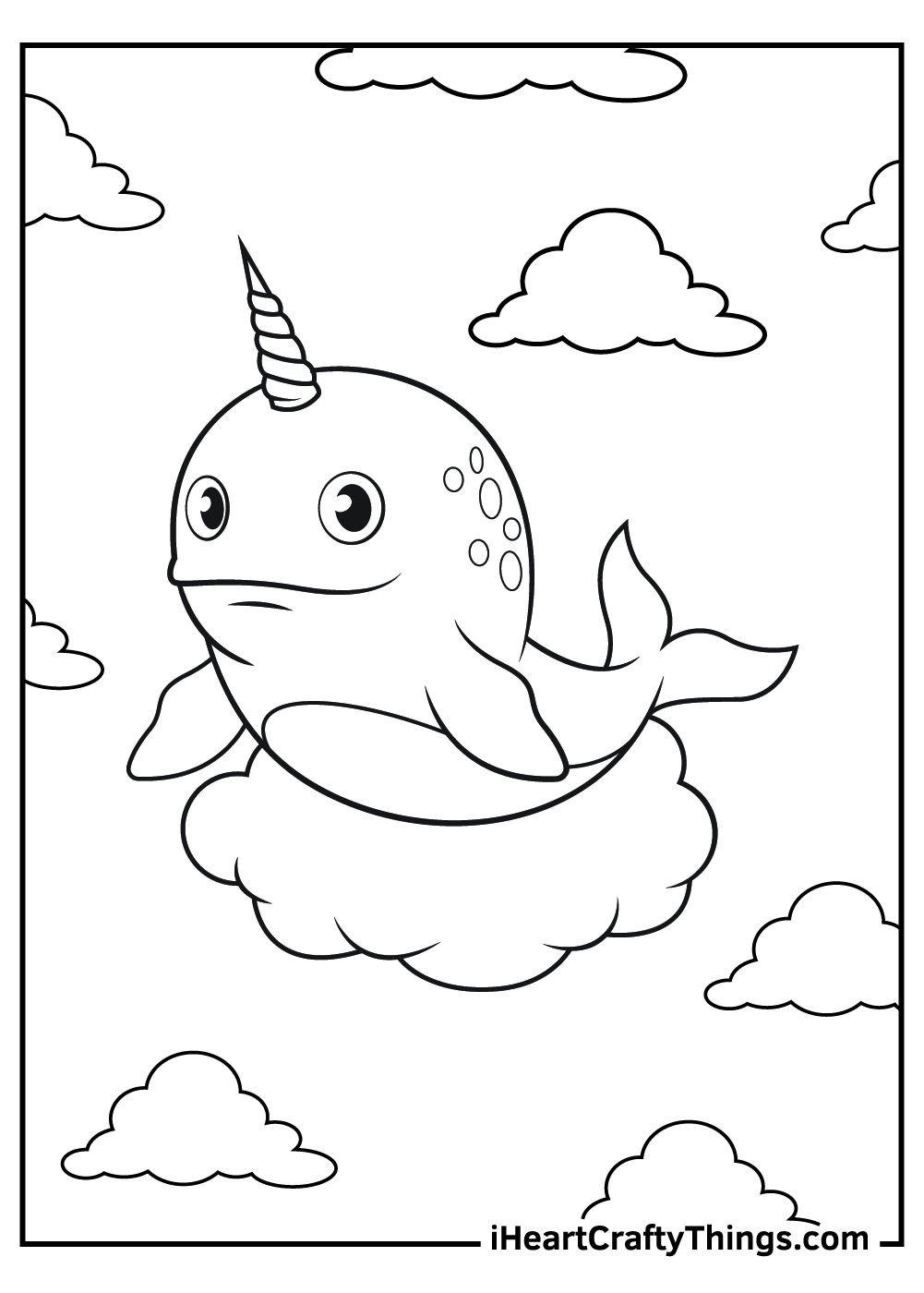 Narwhal coloring pages free printables