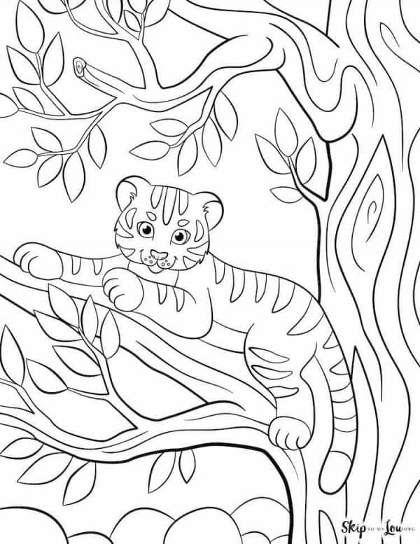 Tiger coloring pages skip to my lou