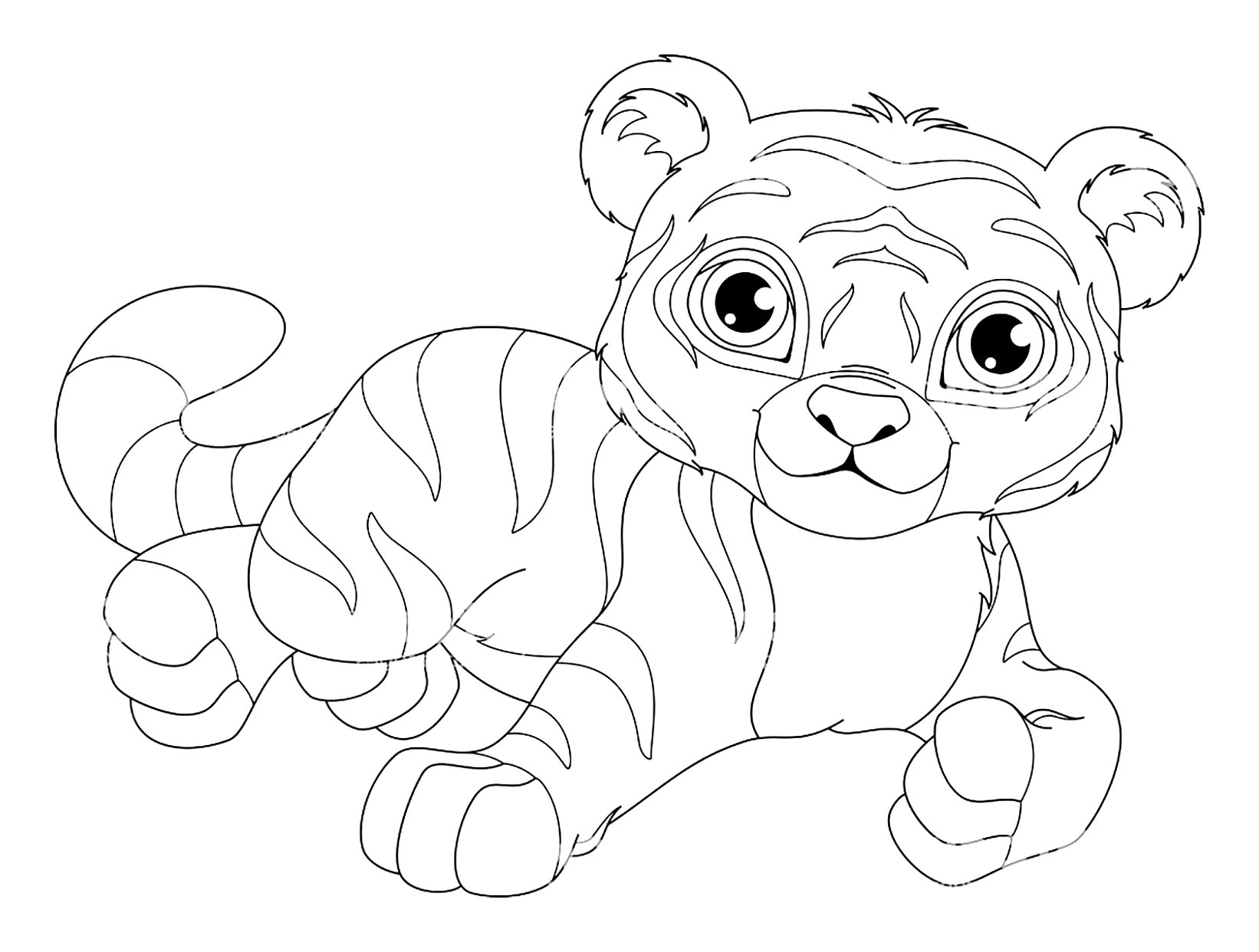Simple tiger coloring