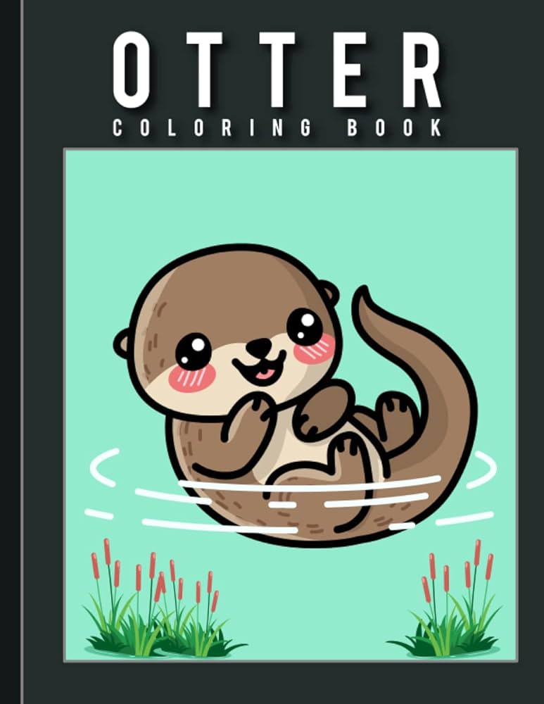 Otter coloring book introduce your little on to the adorable world of otters with fun and easy coloring pag a beginners otter coloring book store margaret finley libros