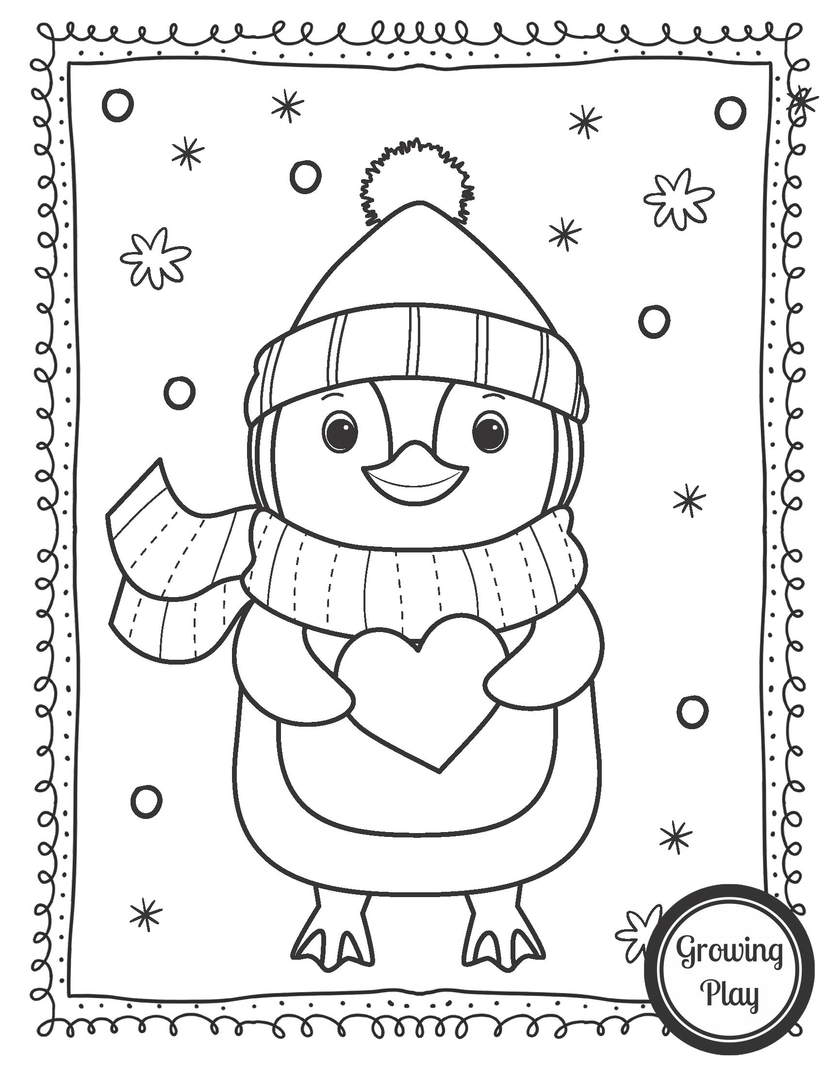 Cute penguin coloring pages