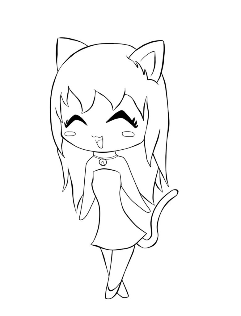 Free printable chibi coloring pages for kids