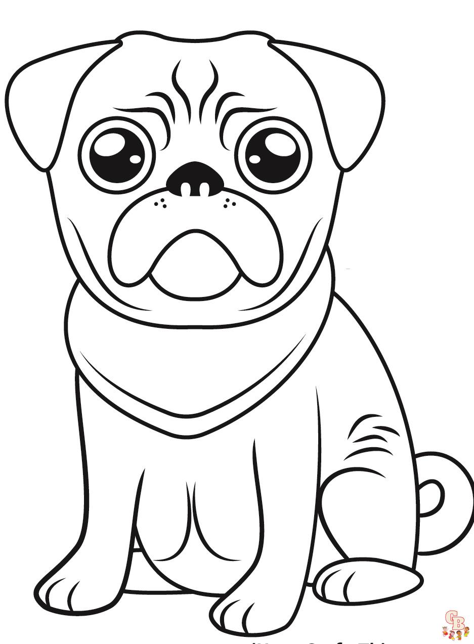 Pug coloring pages