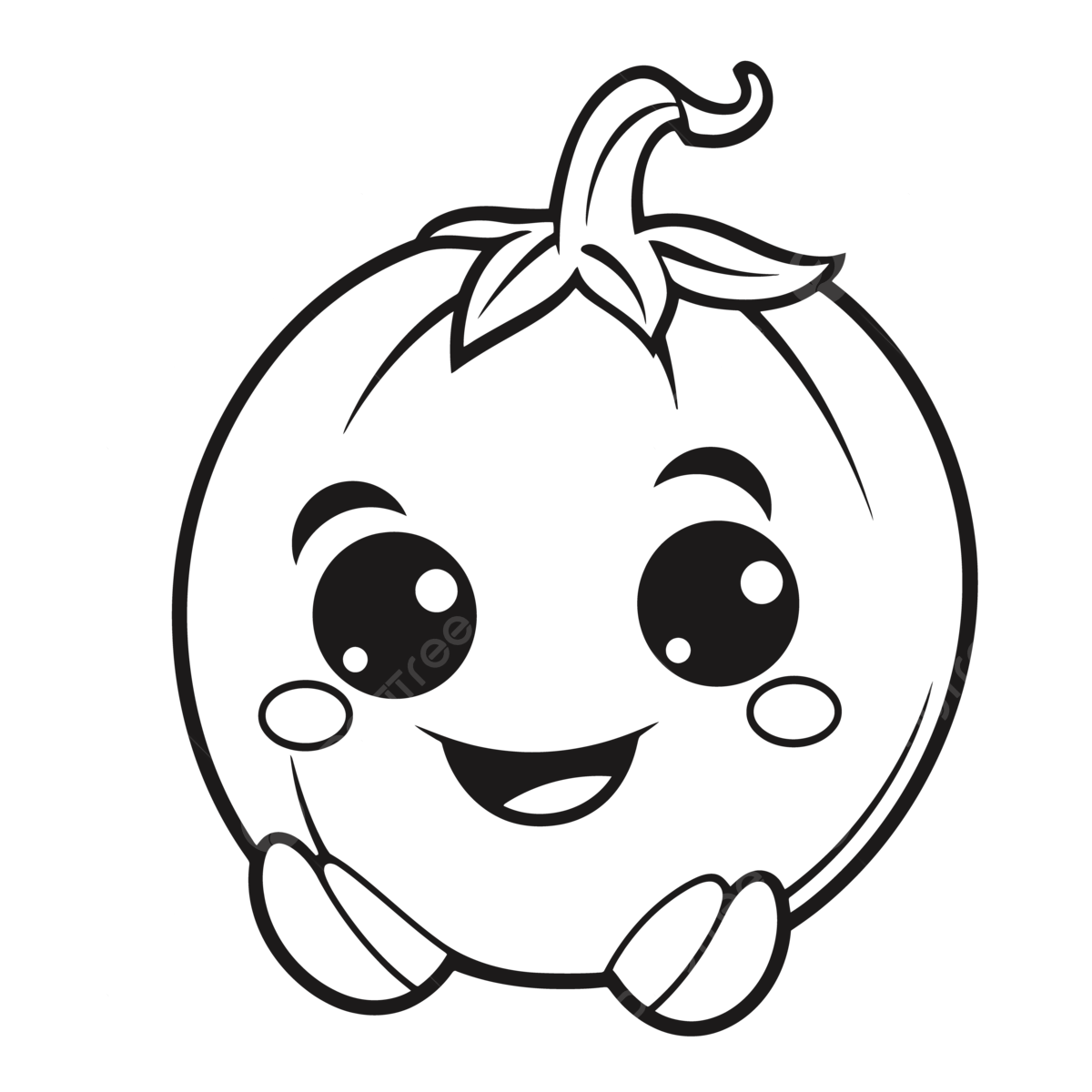 Coloring page cute pumpkin template on white background outline sketch drawing vector pumpkin drawing wing drawing ring drawing png and vector with transparent background for free download
