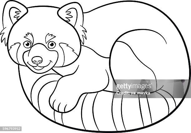 Loring pages little cute red panda high